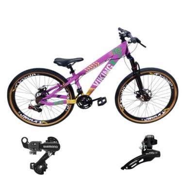 Imagem de Bicicleta Aro 26 Vikingx Aluminio Tuff 25 Mtb 24v Cambio Shimano Diant