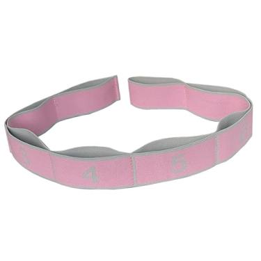 Imagem de Aymzbd 8 segmentos Stretch Strap Resistance Band para malhar Pilates Home Gym Elastic tira para parte inferior do corpo traseiro, Rosa