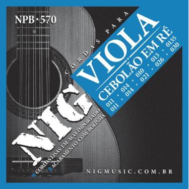 Imagem de Encordoamento Para Viola Caipira NIG Cebolão em Ré - Modelo NPB570 Fós