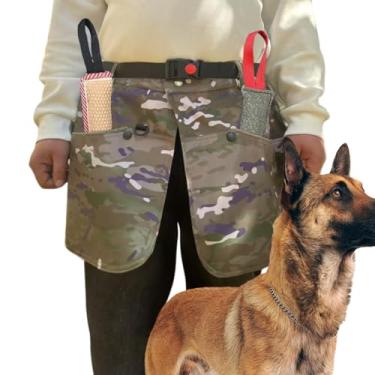Imagem de ccotikosee Bolsa de treinamento de cães, avental de cintura para treinadores, colete de treinamento de animais de estimação para mulheres e homens, pochete para passear com cães, mãos livres, com