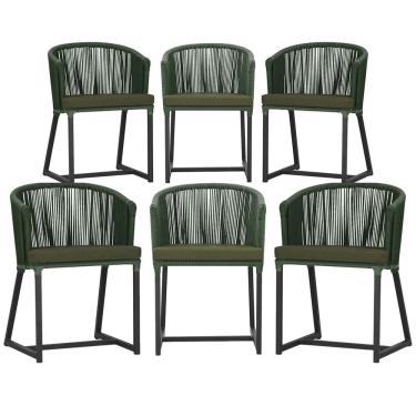 Imagem de 6 Cadeiras de Jantar Área Noronha em Alumínio
