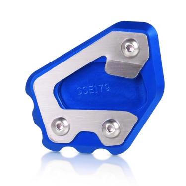 Imagem de Acc-Creativity Suporte lateral para pé de motocicleta ampliador lateral placa de extensão compatível com BMW F800R 2015-2021 F800GT 2016-2021 (azul)