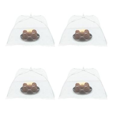 Imagem de Kit 4 Tela Mosquiteiro Tule Protetor Alimento Grande 40Cm