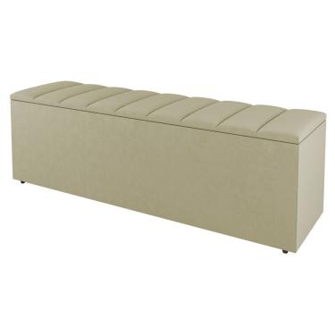 Imagem de Calçadeira Baú Queen Size Cora 160Cm Sintético Bege