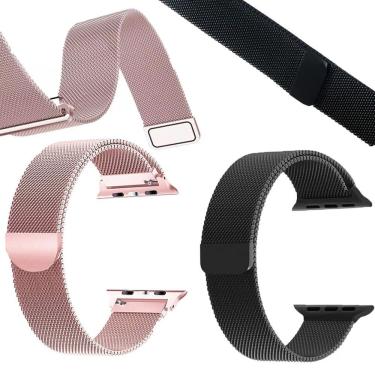Imagem de Pulseira Magnetica Relogio Smartwatch Kit 2 Pulseiras