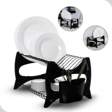 Imagem de Escorredor De Louça Cozinha Prato Copo Talher Pia 2 Andares - Metaltru