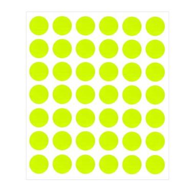 Imagem de Etiqueta Bolinha Controle Amarelo Fluorescente 6mm Rolo C/1000 Etiquet