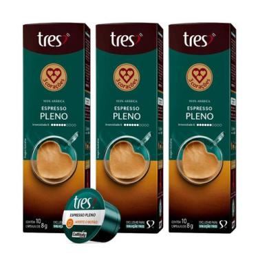 Imagem de 3x Cápsula de Café Tres 3 Corações Espresso Pleno 10 Unidades, Espress