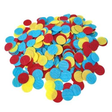 Imagem de Mybbshower Confete De Mesa Circo Carnival, Vermelho, Amarelo E Azul, 2,5 Cm, Papel Crepom, Bolinhas, Espalhadas Para Decoração Festa Aniversário, 1000 Peças