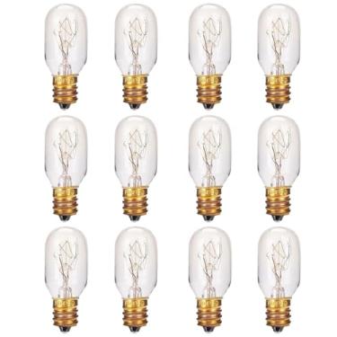 Imagem de Moflekja Lâmpadas De Sal Do Himalaia Moflekja, Reposição T20 15W Para Aquecedor Cera Scentsy, Difusor Plug-In, Soquete E12 Incandescente Longa Duração, Branco Quente, Pacote Com 12