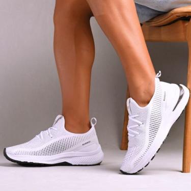 Imagem de Tênis Masculino De Caminhada Academia Corrida Runway Energy, Branco, 3