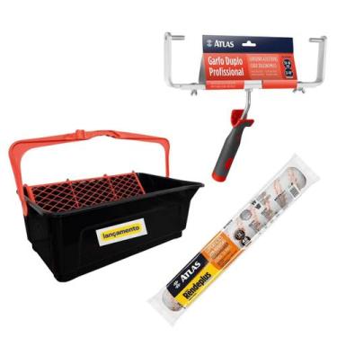 Imagem de Kit P/ Pintura Garfo Duplo Rolo Big 46 Cm E Caçamba 25l - Compel