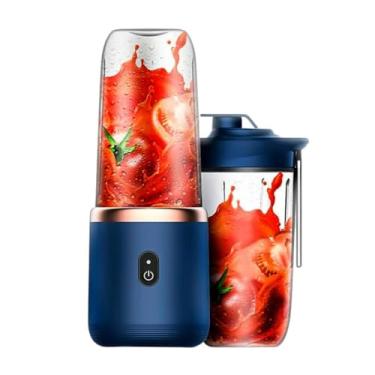 Imagem de Liquidificador Portátil Recarregável USB - Mixer Juice 400ML com Copo Integrado (Azul)
