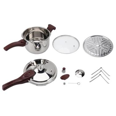 Imagem de Panela de pressão de aço inoxidável Cooking eficiente cozimento de grande capacidade a gás fogões elétricos (4L)