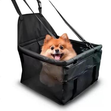 Imagem de Cadeirinha pet transporte assento cachorro gato carro preta - Yeet