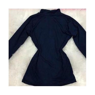 Imagem de Blusa manga longa gola alta malha canelada feminina - Filó Modas, p, M