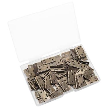 Imagem de Adyoney 60 mini dobradiças de bronze de 18 mm x 16 mm, dobradiça de canto arredondado de ferro de 0,7 polegadas, dobradiça de armário de 0,7 polegadas para caixa de joias, móveis de armário de gaveta