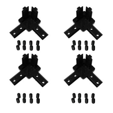 Imagem de PZRT Conexões de perfil de alumínio Euro 3D Conector de ângulo reto com parafusos 3030 Acessórios de material industrial para construção de roteadores CNC, impressoras 3D, máquinas de corte iônico a