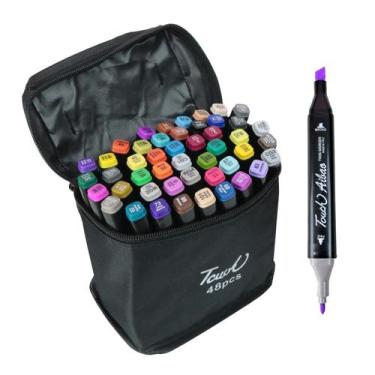 Imagem de Jogo de canetinhas com pontas duplas 48 unidades - Importado