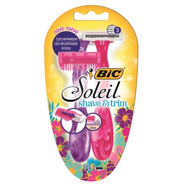 Imagem de Aparelho De Depilar Bic Soleil Shave Trim 2 Unidades