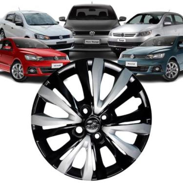 Imagem de 1 Calota Modelo Gol G7 2018 Aro 15 Preto/Prata Cubo Padrão Parafuso Gr