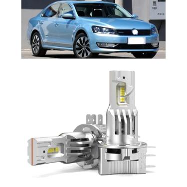 Imagem de Lâmpadas de farol de LED adequadas para Volkswagen Golf Passat GTI Tiguan 90W 9000LM 6000K adaptadores específicos para carro 2012-2018 farol alto DRL luzes Plug and Play farol alto lâmpadas de farol