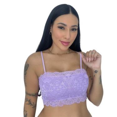 Imagem de Sutiã Top Faixa de Renda Cropped com Bojo - c2 MELISSA - TERRA E MAR M