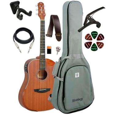 Imagem de Violão Folk Strinberg Sd201hcr MGS com Bag, Suporte Ibox SPF e Acessórios