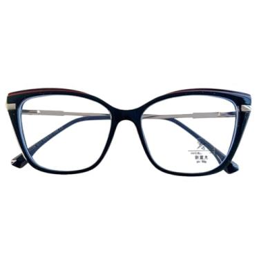 Imagem de Armação de Óculos Feminino Estilo Gatinho Elegante Sem Grau (A4)