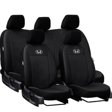 Imagem de Capa Automotiva Cinza para Banco em 100% Couro Honda Civic Fit City HR