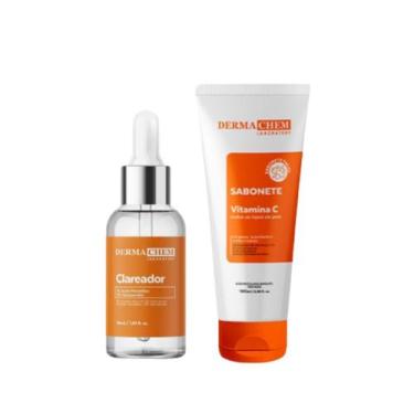 Imagem de Kit Skincare Clareador Melasma Facial com Vitamina C Dermachem