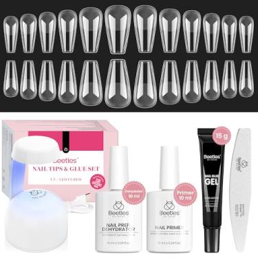 Imagem de beetles Gel Polish Kit De Unhas Beetles, Caixão Médio Com Desidratador E Primer, 576 Peças, Pontas Semi-Foscas, Cola Sólida, Mini Lâmpada, Acrílico, Conjunto Extensão Faça Você Mesmo, Presente Para