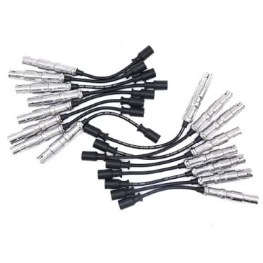 Imagem de OXCANO 198959293 Conjunto de 16 fios de vela de ignição compatíveis com Mercedes-Benz C43 AMG W202, C55 AMG W203, CL500 C215, CL55 AMG C215, CLK430 C208, CLK500 C209, CLK5559293 AMG C2 09, CLS500 C219