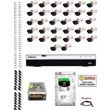 Imagem de Kit 32 Cameras Intelbras Dvr 32canais 3132 - Full Hd 1080p