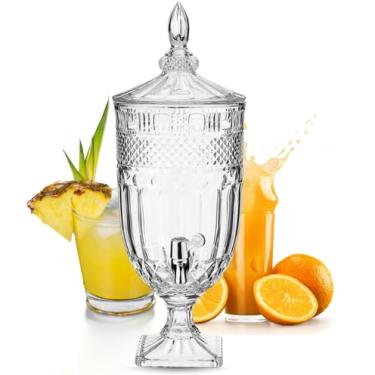 Imagem de Suqueira De Vidro 5 Litros com Torneira Jarra Para Suco Água Saborizada