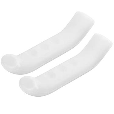 Imagem de WQAPVHBG 2 Pegas de freio brancas, capas de alavanca de freio de bicicleta de silicone, manete de freio de bicicleta de 7,5 x 1,8 cm como acessórios de ciclismo para estrada, montanha e outros tipos