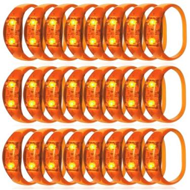 Imagem de Dhseinat 100 pulseiras de LED ativadas por som com luzes de controle de música estroboscópica LED piscando para rave, prêmios de jogo, lembrancinha de festa de aniversário, presente de dia dos