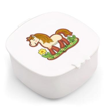 Imagem de BJDAMAI Caixa organizadora de acessórios de cabelo pequenos para meninas, crianças, adolescentes, mulheres, grampos de cabelo, laços/bandas, pinos, presilhas/elásticos organizador e armazenamento