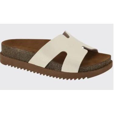 Imagem de Sandália Slide Feminina Flatform Papete Tiras Moleca 5500.100.9569, 35