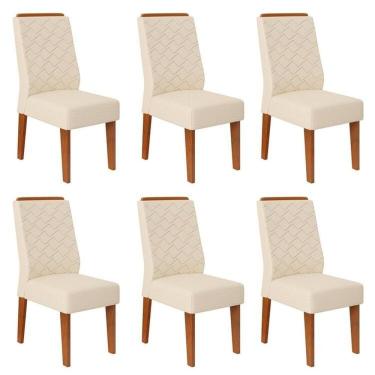 Imagem de Kit 6 Cadeiras para Sala de Jantar Lidia Freijó/Neve
