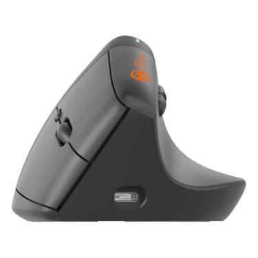 Imagem de Mouse Bluetooth Sem Fio Wireless Vertical Ergonomico D-m4 (Grafite)