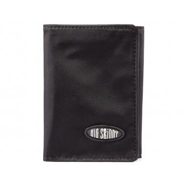 Imagem de Carteira masculina Big Skinny com bloqueio de RFID, três dobras, fina, comporta até 25 cartões, preta
