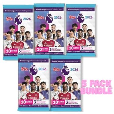 Imagem de Topps Premier League 2026 New 5 Packet Bundle Soccer Cards 25/26 with Hassentials Sticker