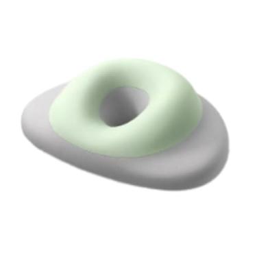 Imagem de ＫＬＫＣＭＳ Travesseiro para dormir com a face voltada para baixo, apoio de cabeça ergonômico, almofada de apoio para pescoço respirável, massagem de salão para, Cinza Verde