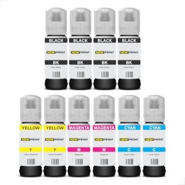 Imagem de 10x Refil Tinta New Print 544 Compatível Epson L3150 L3250 L3110 L5190 L3210 L5290 L5590 T544
