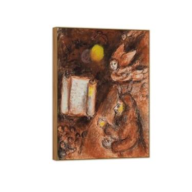 Imagem de Quadro de madeira - Pintura de parede famosa em tela - Imagens para decoração de casa - Pôster feminino e impressões 70 x 100 cm 27 x 39 pol