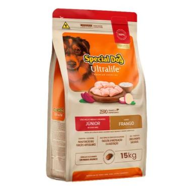 Imagem de Ração Special Dog Ultralife Júnior Raças Médias e Grandes Sabor Frango