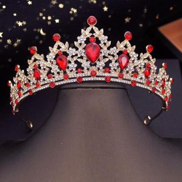 Imagem de Coroa De Cabelo Noiva Casamento Prata Tiara Dourado T111 - Milly O Sho