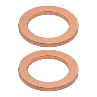 Imagem de SG Store 2 peças de arruela de cobre para tubo de combustível 23414-120000 compatível com sistema de óleo lubrificante Yanmar Engine 1GM GM10 18 x 12,3 x 1,5 mm