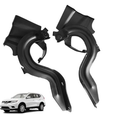 Imagem de XUKEY Conjunto de dobradiças de capô de 2 peças para Nissan Rogue 2014-2020 dianteiro esquerdo/direito e lado do passageiro 654004BA0A, 654014BA0A, NI1236149, NI1236148